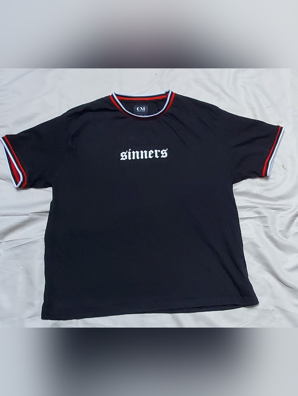 CM Sinner  Black Tshirt, Size XL